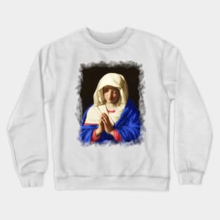 Our Lady of Sassoferrato Virgin Mary in Prayer Crewneck Sweatshirt